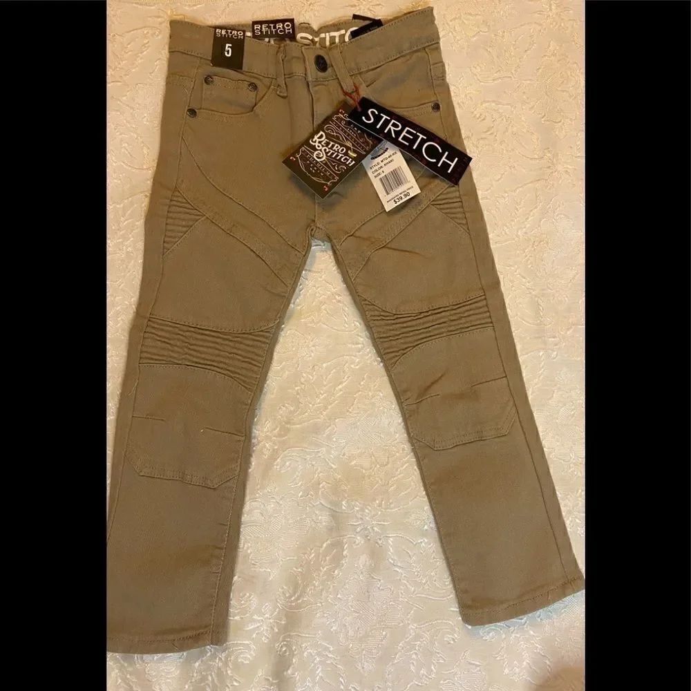 Retro Stretch Premium Denim Khaki Pants Size:5
